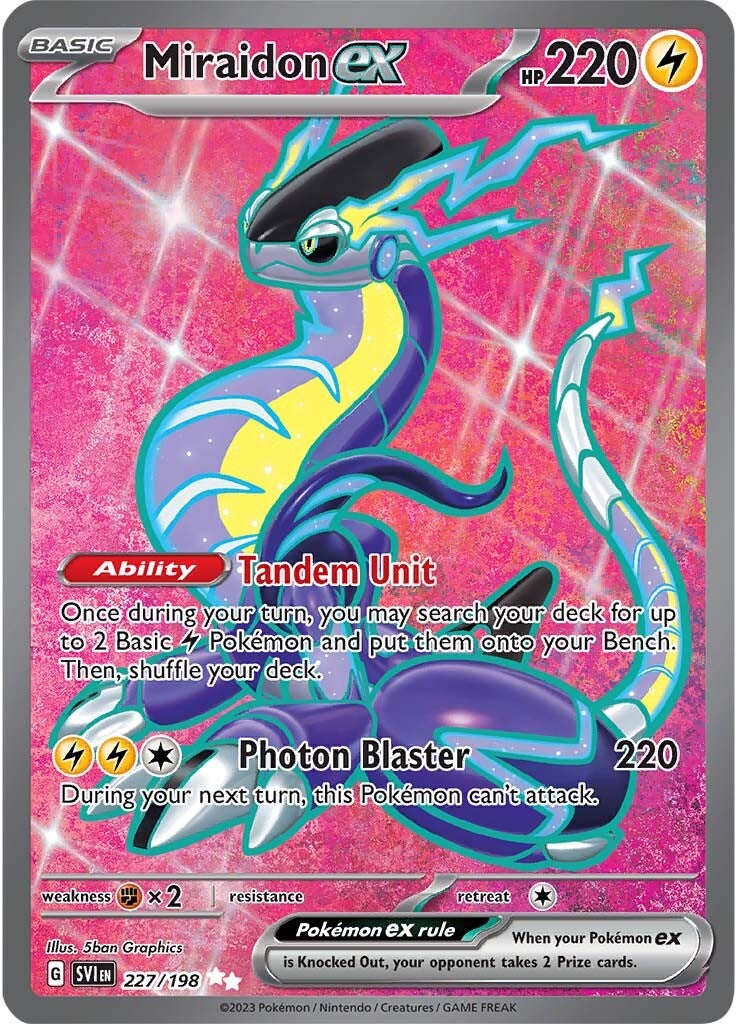 how much is a miraidon pokemon card worth Miraidon ex (227/198) [Scarlet & Violet: Base Set] – Deep Dive Games Athens