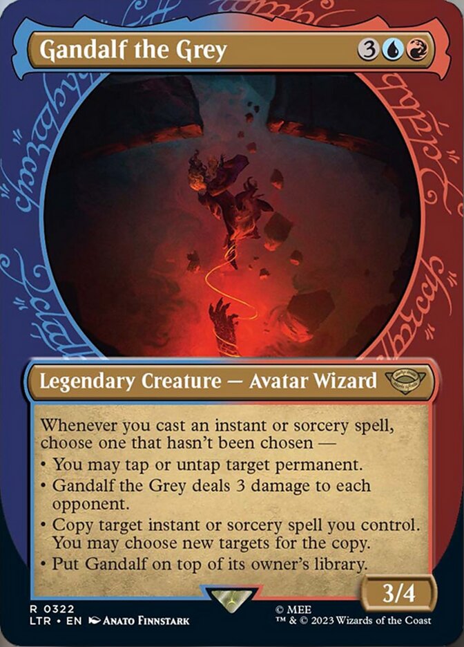mtg lord of the rings showcase cards Gandalf the Grey (Showcase Ring Frame) [The Lord of the Rings: Tales o –  Deep Dive Games Athens