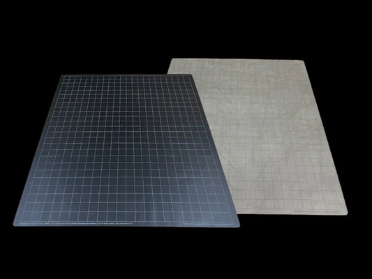 Battlemat: 1in Reversible Black-Grey Squares (23.5in x 26in Playing Surface)