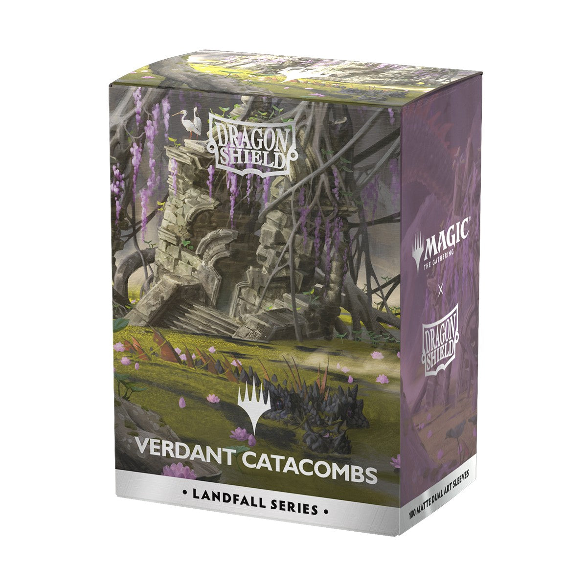 Dragon Shield Sleeves: Standard Matte Dual Art Magic the Gathering Landfall Series - Verdant Catacombs 100CT