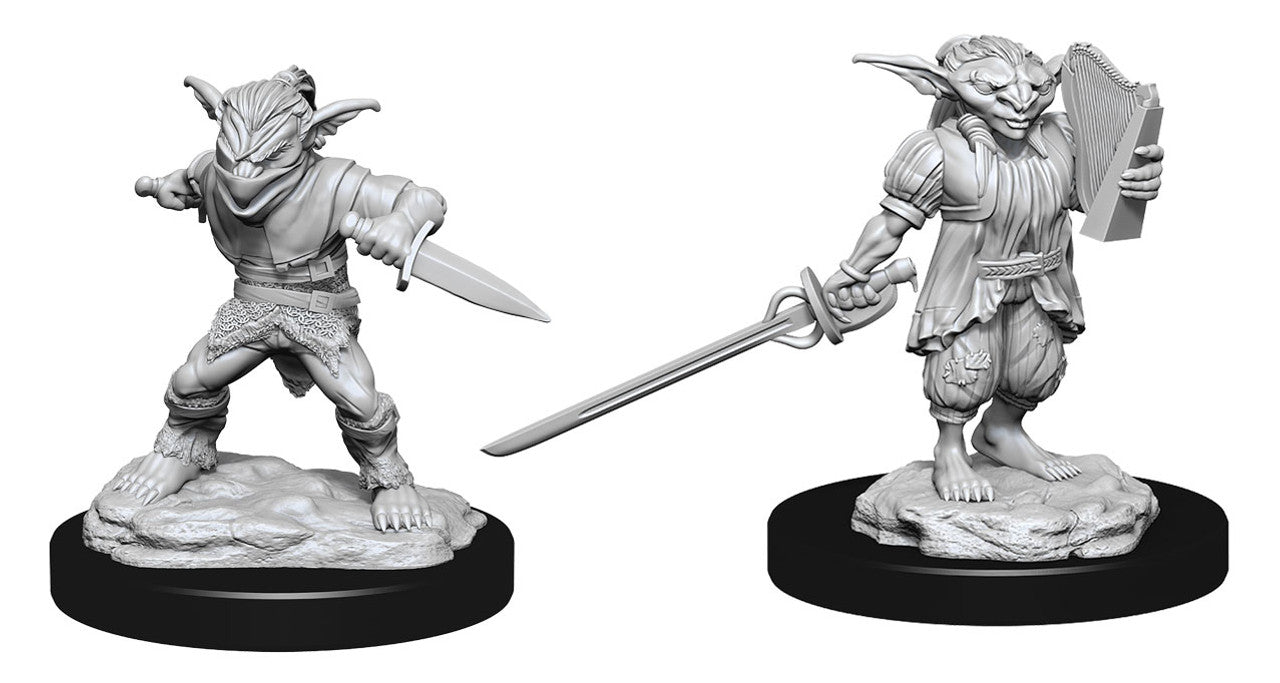 Dungeons & Dragons: Nolzur's Marvelous Unpainted Miniatures - W15 Male Goblin Rogue & Female Goblin Bard