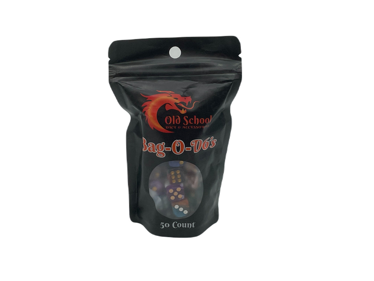 Old School Bag O' D6's 12mm 50ct: Vorpal - Teal & Brown