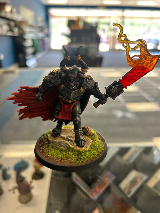 Painted Minotaur Labyrinth Guardian