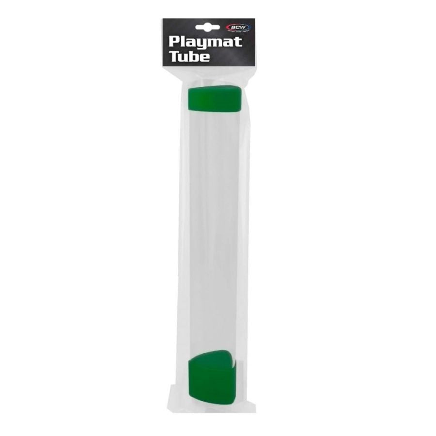 CLEAR PLAYMAT TUBE WITH DICE CAP - GREEN