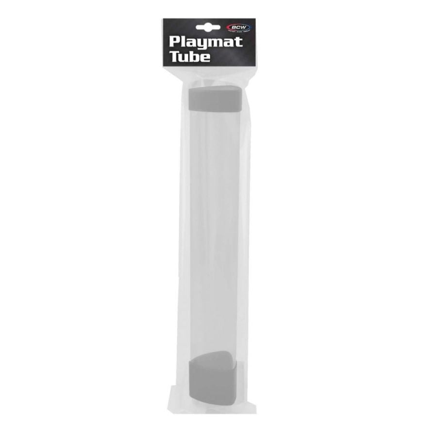 CLEAR PLAYMAT TUBE WITH DICE CAP - WHITE