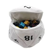 Dungeons & Dragons RPG: Red and White D20 Plush Dice Bag