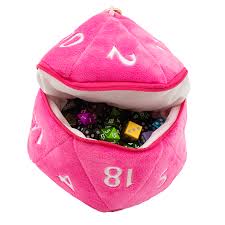 Dungeons & Dragons RPG: Red and White D20 Plush Dice Bag