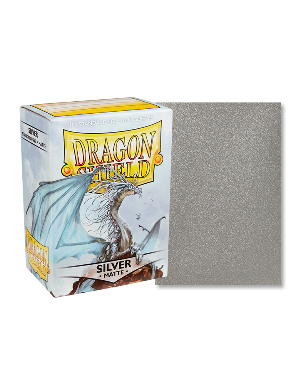 Dragon Shields: (100) Matte Silver