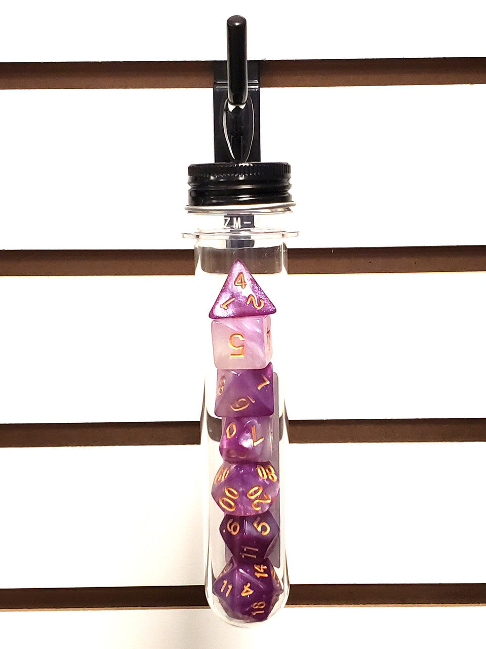 Old School 7 Piece DnD RPG Dice Set: Galaxy - First Kiss