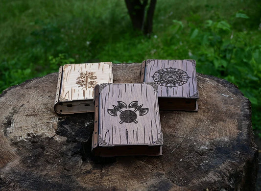 Spell Book - Handcrafted Hardwood RPG Accessory for Dungeons and Dragons