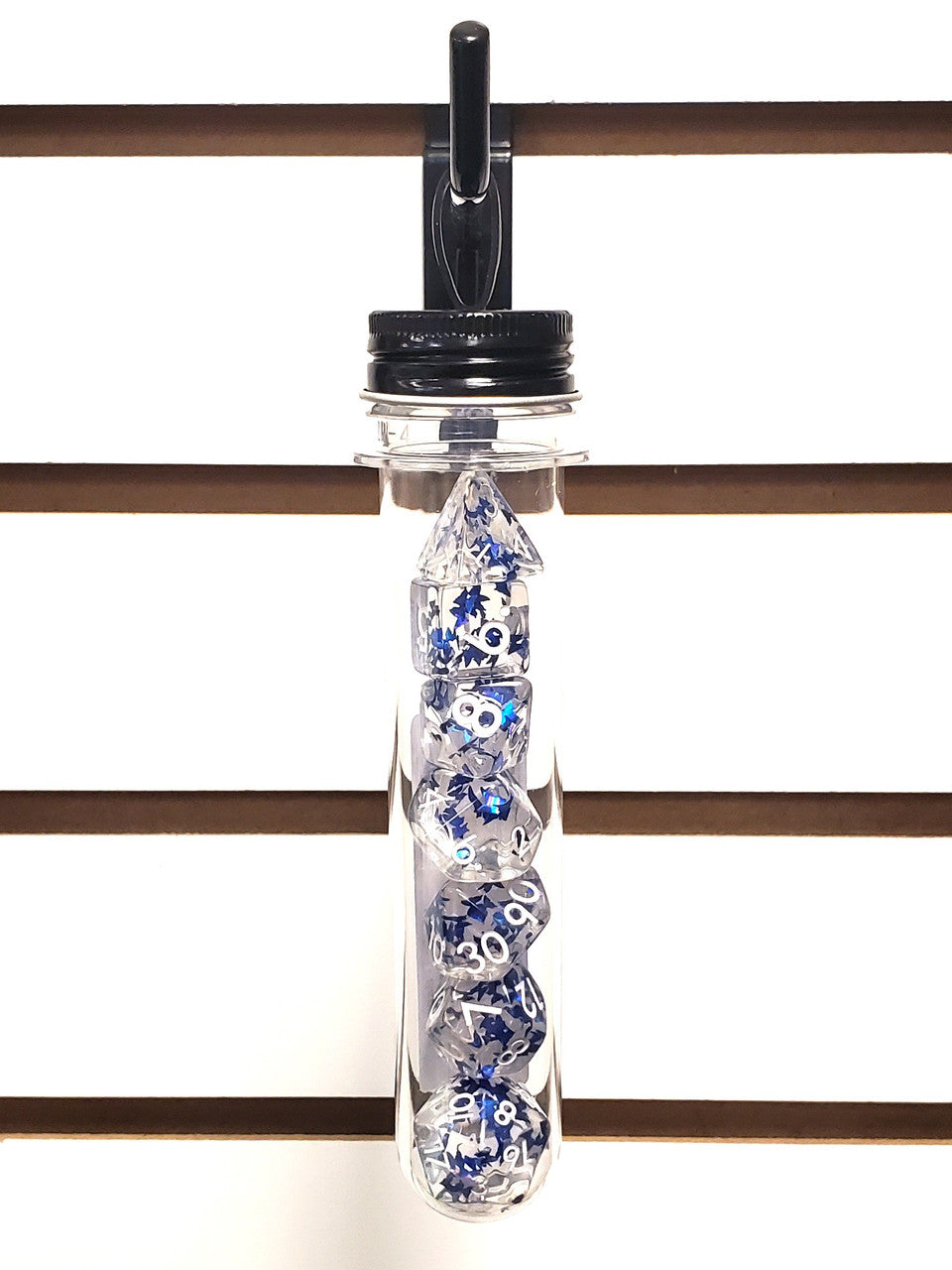 Old School 7 Piece DnD RPG Dice Set: Infused - Sapphire Butterfly