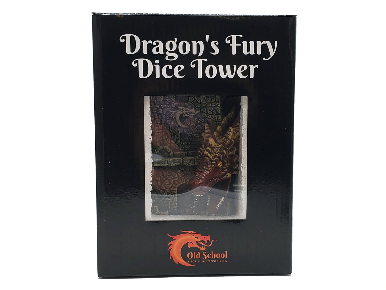 Old School Dice: Dragon's Fury Dice Tower - Red Dragon