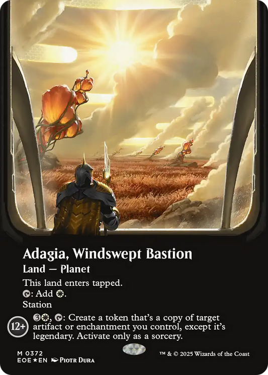 Adagia, Windswept Bastion (Borderless) (Galaxy Foil) [Edge of Eternities]