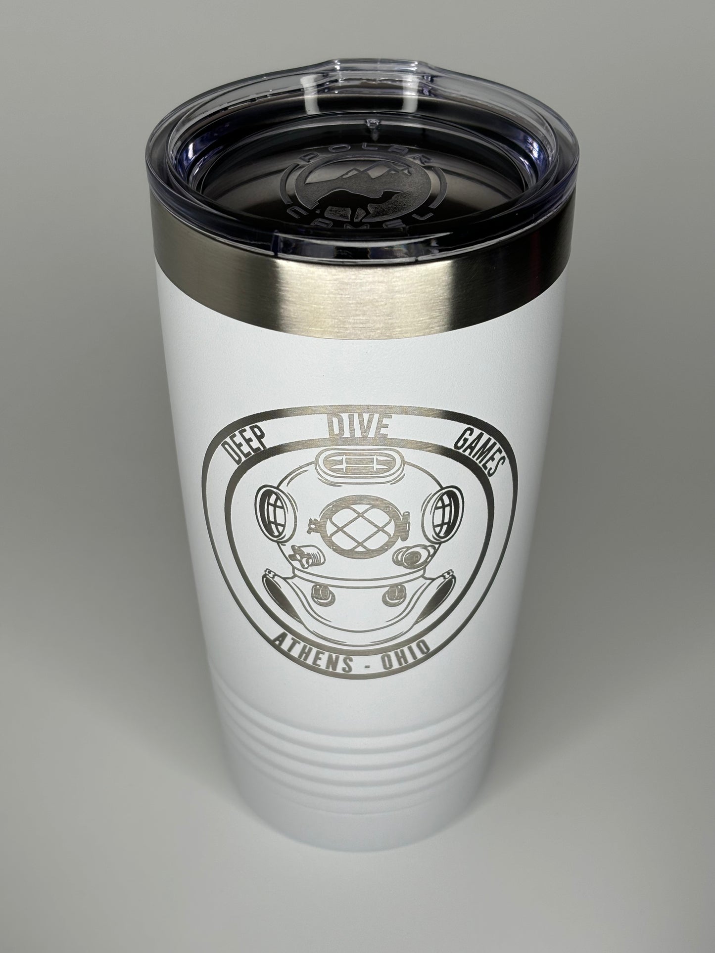 Logo Laser Engraved 20oz Tumbler (White)