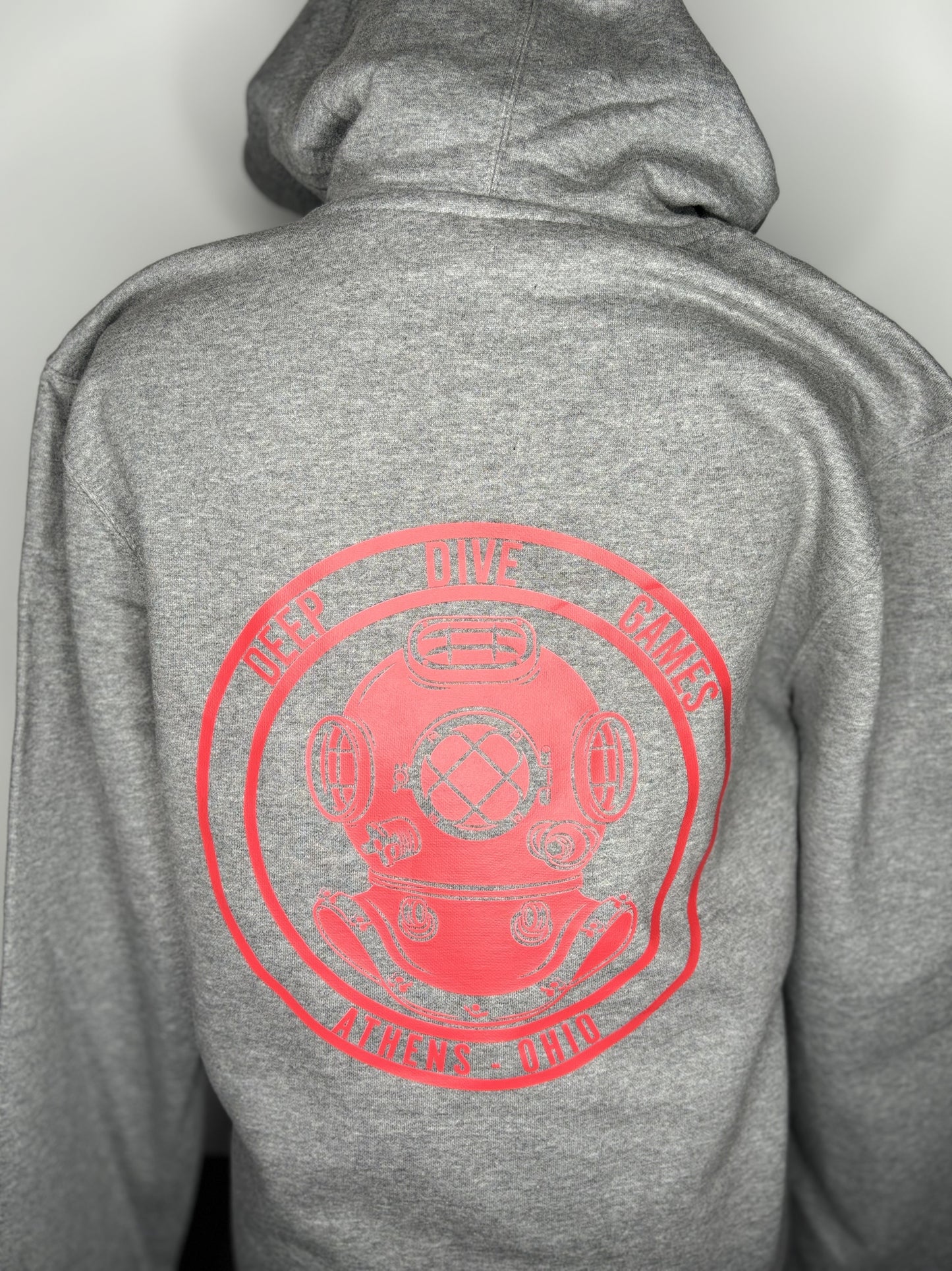 Grey Deep Dive Games Hooded Sweatshirt