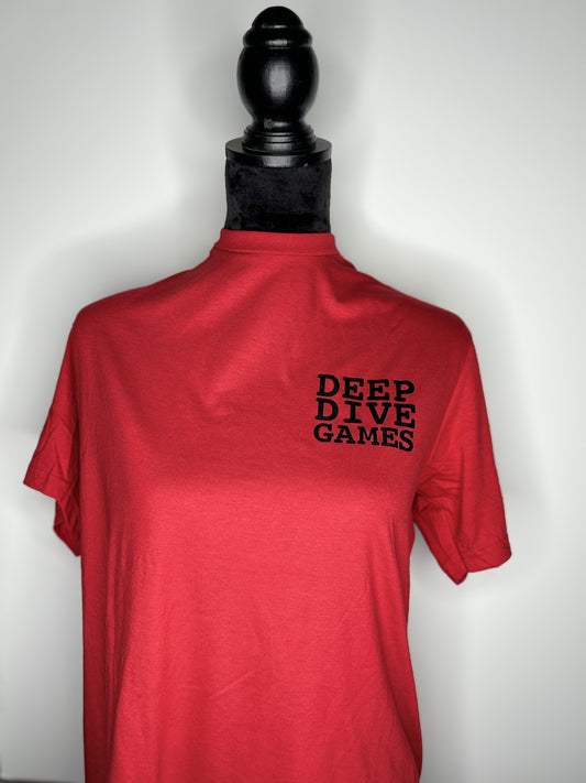 Short Sleeve Red Deep Dive Games Athens T-Shirt