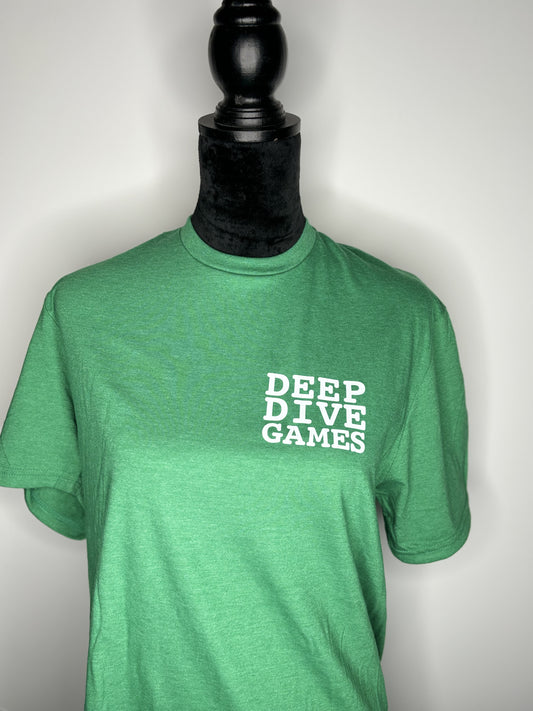 Short Sleeve Green Deep Dive Games Athens T-Shirt
