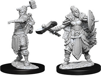 Dungeons & Dragons: Nolzur's Marvelous Unpainted Miniatures - W09 Female Half-Orc Barbarian