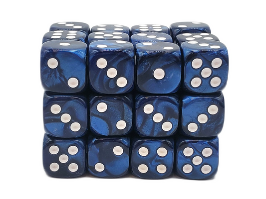 Old School 36ct 12mm D6 Dice Set: Pearl Drop - Blue