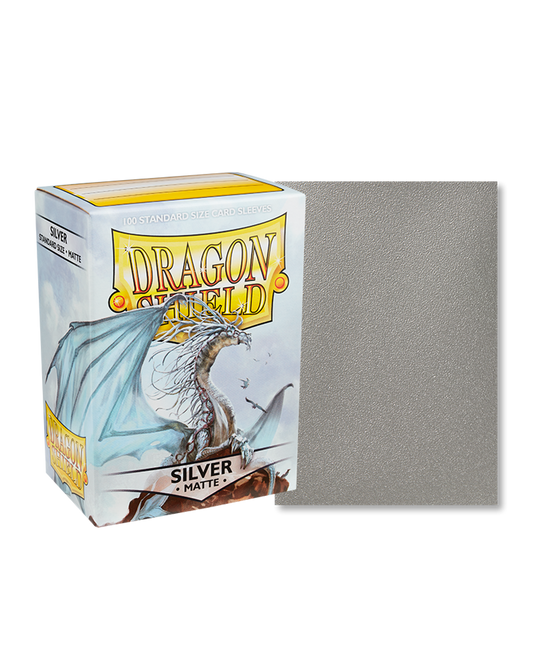Dragon Shields: (100) Matte Silver