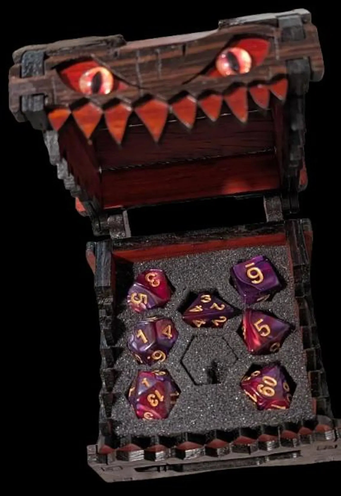 Mimic Dice Chest – Handcrafted Wooden Dice Holder
