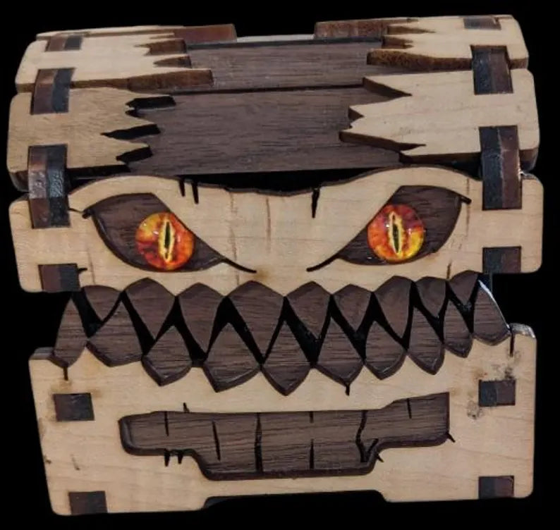 Mimic Dice Chest – Handcrafted Wooden Dice Holder