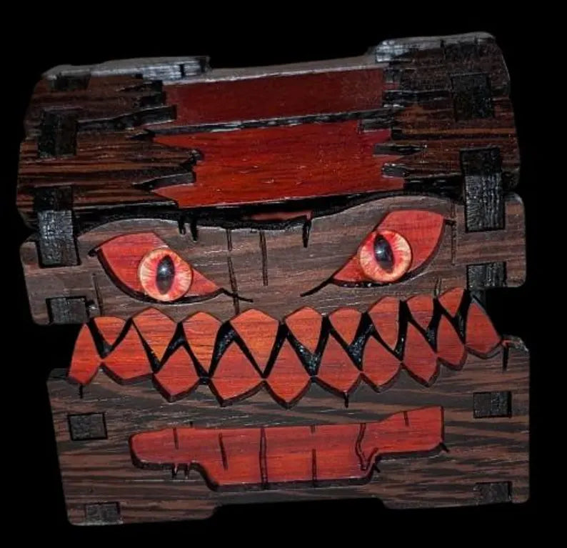 Mimic Dice Chest – Handcrafted Wooden Dice Holder