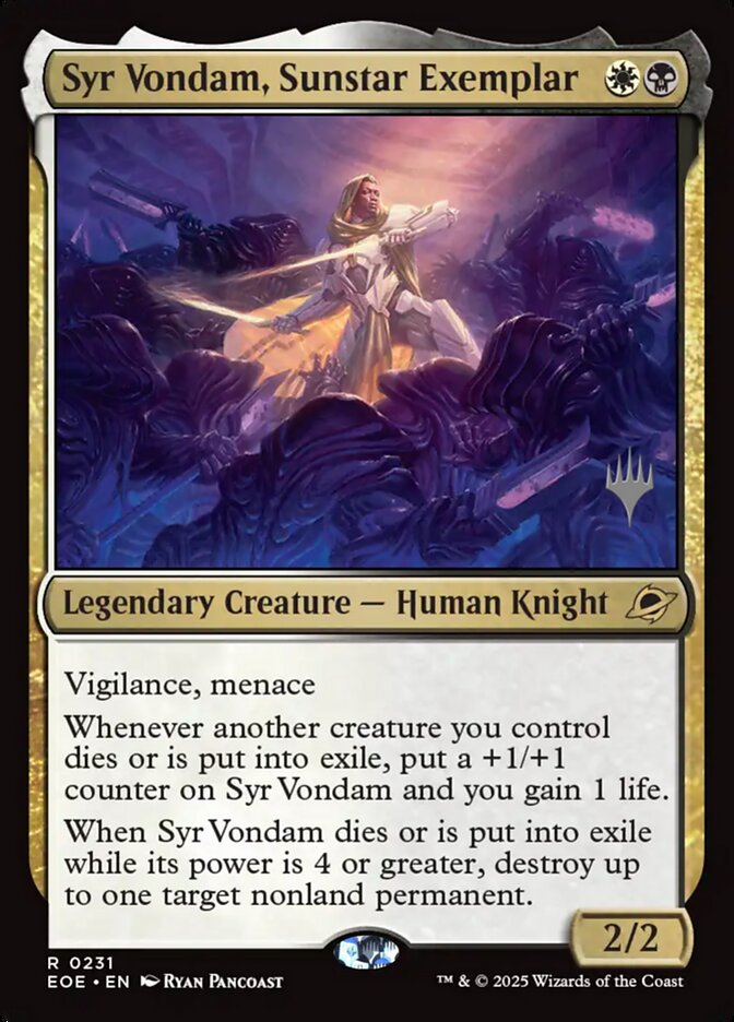 Syr Vondam, Sunstar Exemplar - Promo Pack: Edge of Eternities